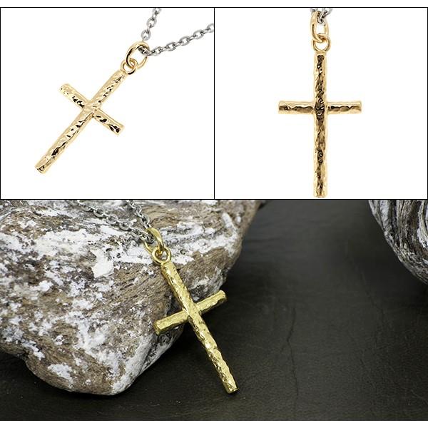 PMR クロスネックレス メンズ レディース シルバー イエローゴールド