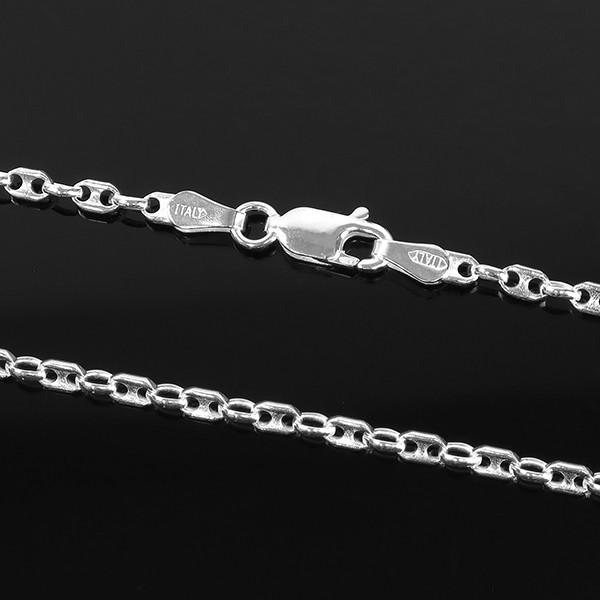 シルバーチェーン 925 ネックレスチェーンのみ パフ・マリナ 55cm 幅約