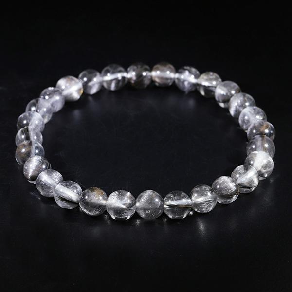 プラチナルチルクォーツ ブレスレット 6mm 16.5cm レディースS サイズ