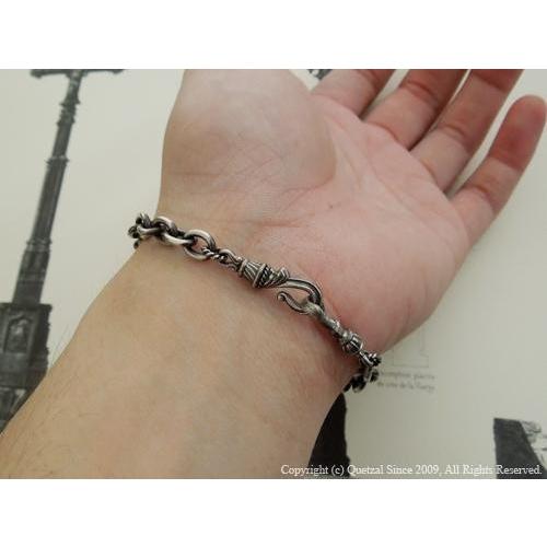 こ*ろ様 ヴィンテージ　シルバーブレスレット　刻印あり　925 ケツァール ブレスレット メンズ ブランド シルバー ロココ