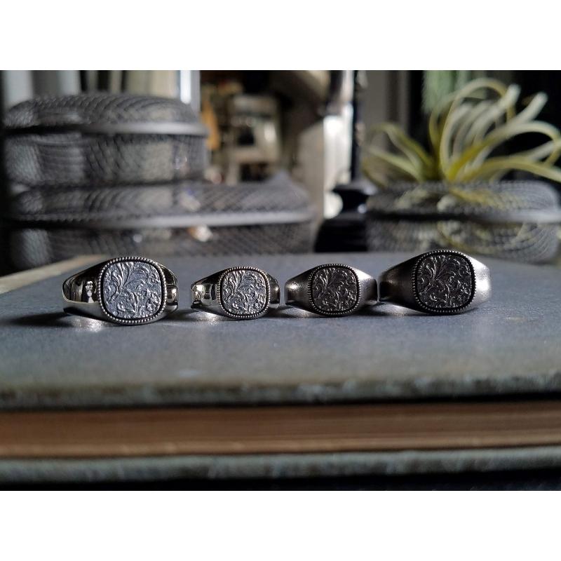 Quetzal スクロールシグネットリング リング 18号〜28号 ブランド