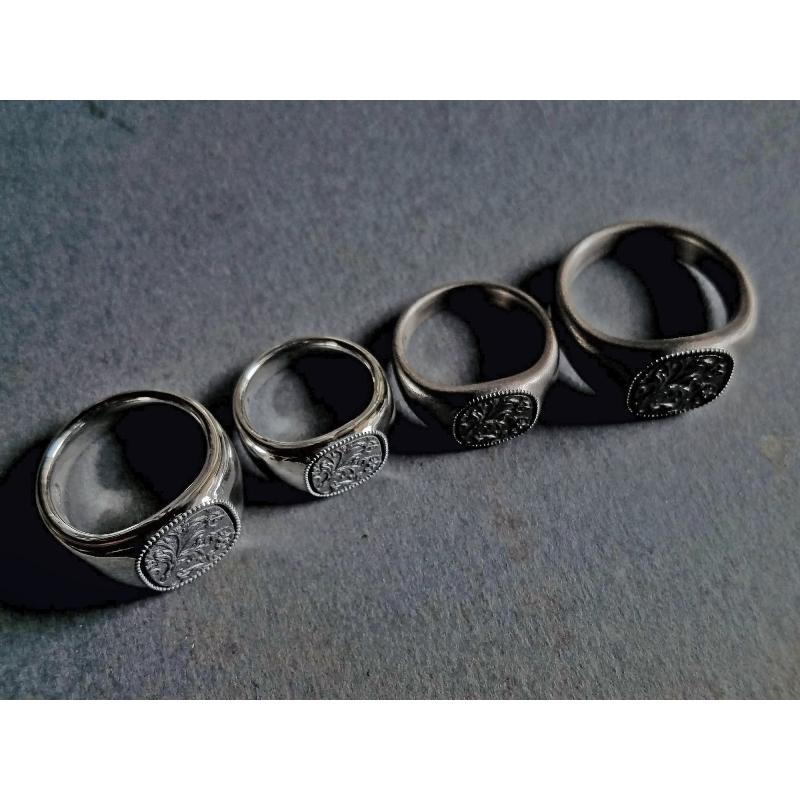 Quetzal スクロールシグネットリング リング 18号〜28号 ブランド