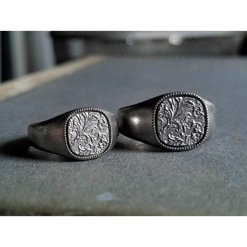 Quetzal スクロールシグネットリング リング 18号〜28号 ブランド