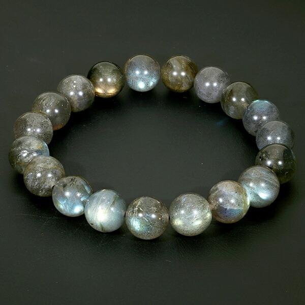 ラブラドライト ブレスレット 10mm 17.5cm メンズM レディースL サイズ
