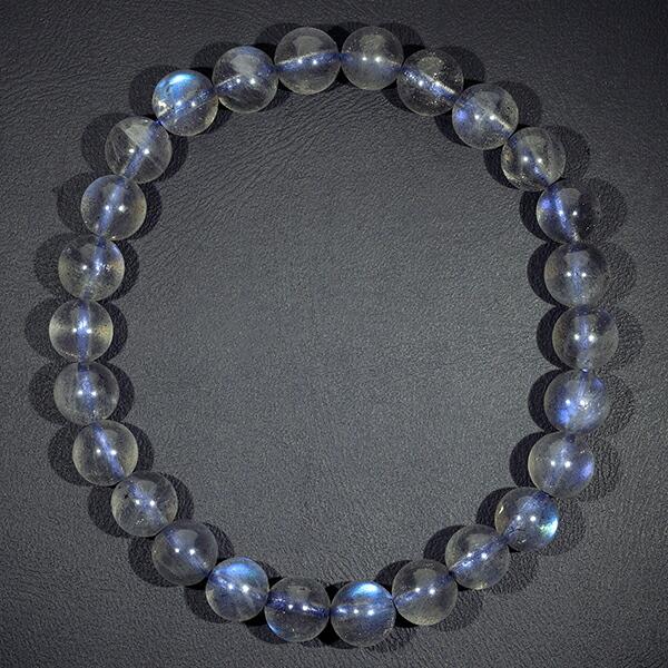 最高品質 ブルー ラブラドライト ブレスレット 7mm 17cm レディースM