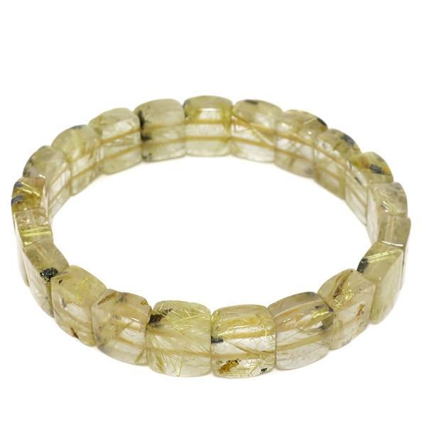 金針ルチルクォーツバングル バングル ルチルクォーツ 幅1.1cm 18cm 天然石 パワーストーン ブレスレット 金針 プレゼント | ブランド登録なし