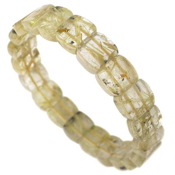 金針ルチルクォーツバングル バングル ルチルクォーツ 幅1.1cm 18cm 天然石 パワーストーン ブレスレット 金針 プレゼント | ブランド登録なし | 01