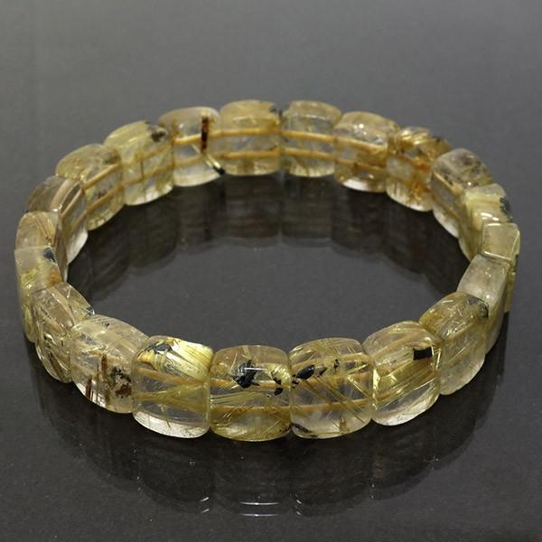 金針ルチルクォーツバングル バングル ルチルクォーツ 幅1.1cm 18cm 天然石 パワーストーン ブレスレット 金針 プレゼント | ブランド登録なし | 03