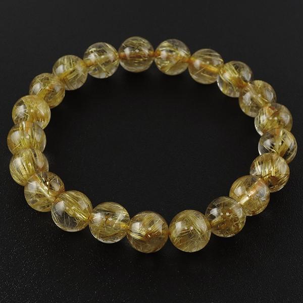 金針ルチルクォーツブレスレット ブレスレット ルチルクォーツ 9.3mm