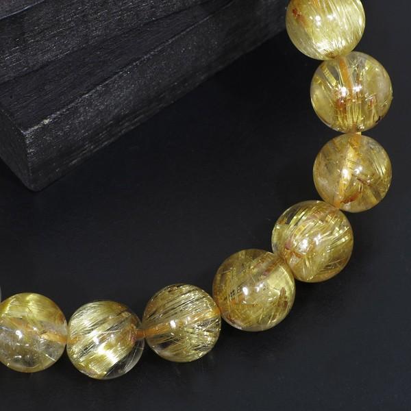 金針ルチルクォーツ ブレスレット 最高級 10A 10mm 17.5cm
