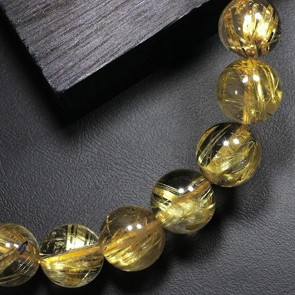 金針ルチルクォーツ 5A+ グレード ブレスレット 10mm 18.5cm L サイズ