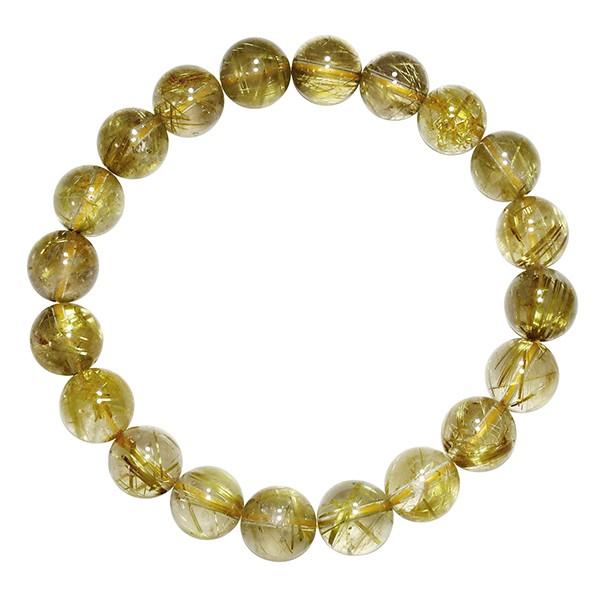 金針ルチルクォーツ 5A+ グレード ブレスレット 10mm 18.5cm L サイズ