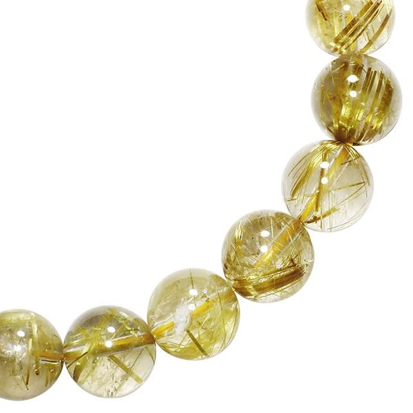 金針ルチルクォーツ 5A+ グレード ブレスレット 10mm 18.5cm L サイズ