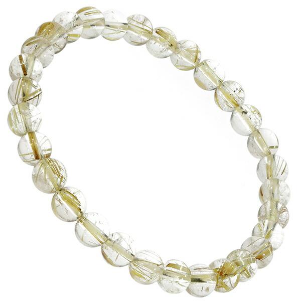 ゴールドルチルクォーツ ブレスレット 6mm 16.5~17.5cm S~L サイズ