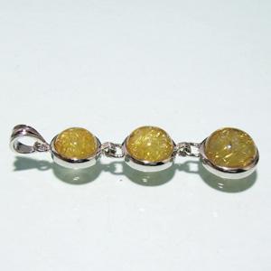 金針 ルチルクォーツ ルチルクォーツペンダントトップ トリロジー