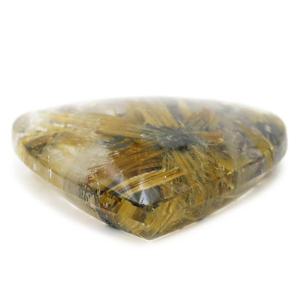 金針 ルチルクォーツ ルース 太陽ルチル 原石 裸石 ゴールド