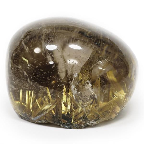 天然ルチルクォーツ　放射ルチル　磨き原石　研磨　針水晶　置物　天然石　金運 金針 磨き原石 タイチンルチル 原石 ゴールドルチルクォーツ 88g
