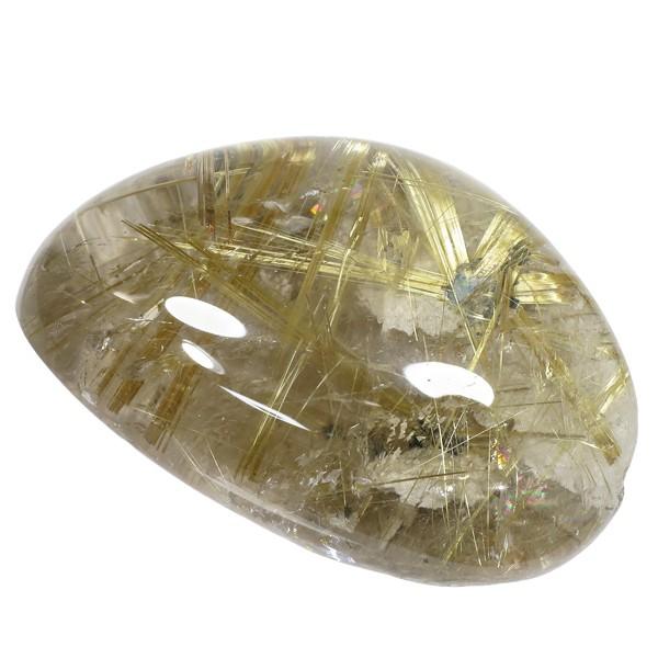 太陽ルチル ルチルクォーツ ルース 磨き 原石 しずく型 天然石