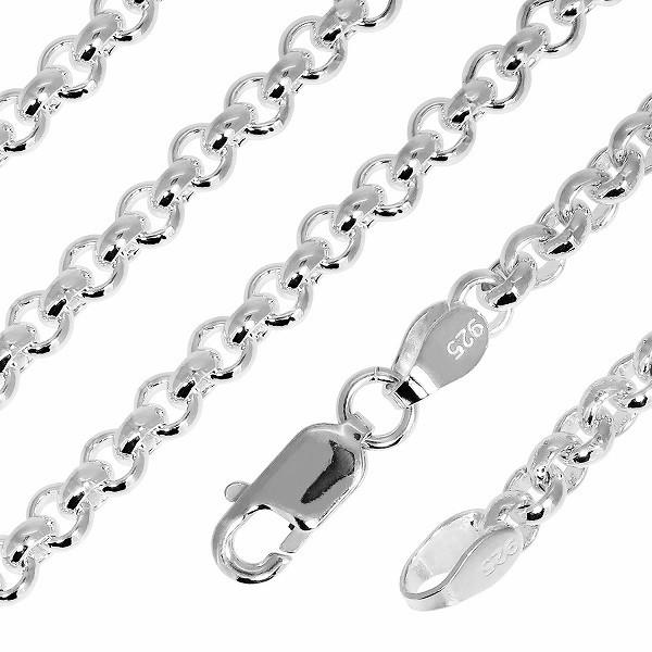 シルバー925 ネックレス 甲丸 ロールチェーン 太め 8mm 42cm シルバーチェーン 925 ネックレスチェーンのみ 甲丸 ロール 40cm 幅約
