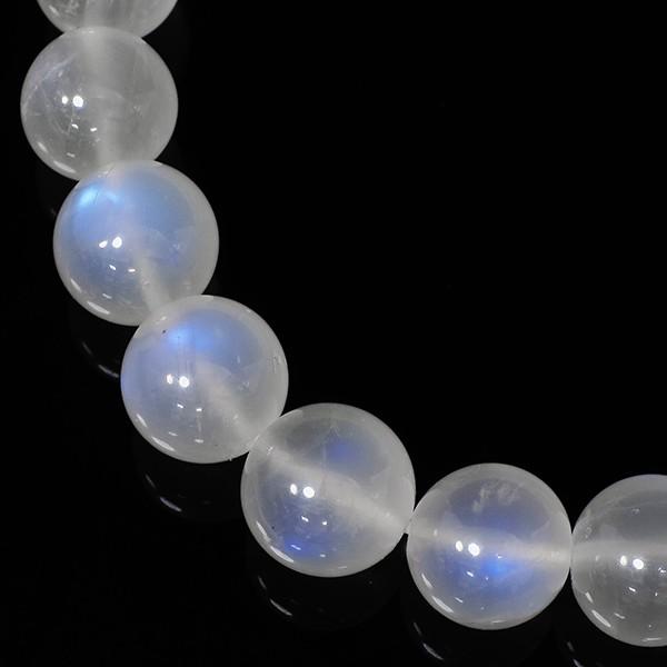 ロイヤルブルームーンストーン ブレスレット 2Aグレード 高品質 10.5mm 19cm 誕生石 6月 ムーンストーン ブルー 天然石 プレゼント 爆買の画像
