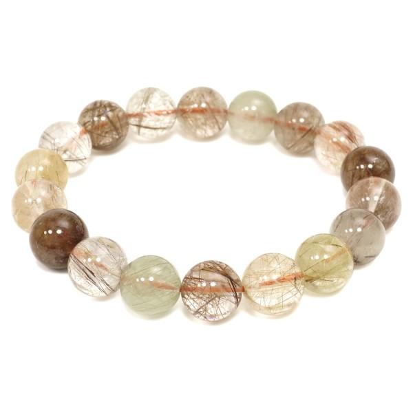 ミックスルチルクォーツ ブレスレット 11mm 18cm 天然石