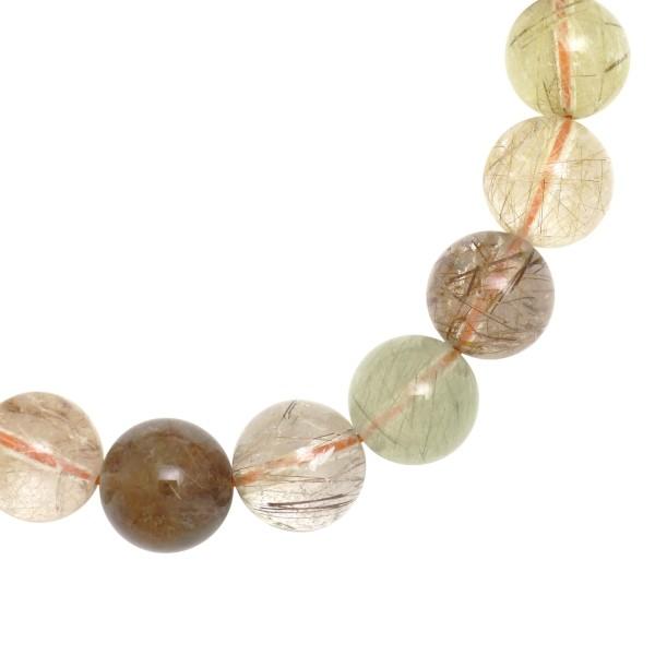 ミックスルチルクォーツ ブレスレット 11mm 18cm 天然石