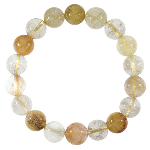 ミックスルチルクォーツ ブレスレット 10mm 16cm 天然石