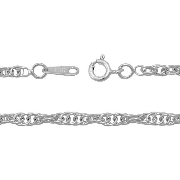 シルバーチェーン 925 ネックレスチェーンのみ ロープ ツイスト 50cm