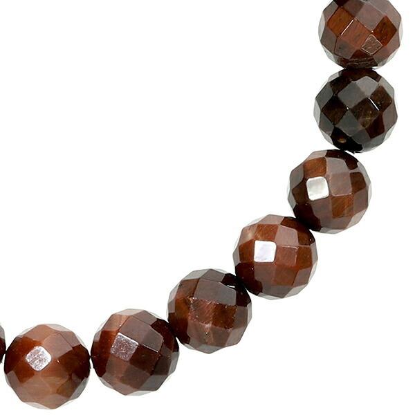 レッドタイガーアイ カット ブレスレット 8mm 16〜17.5cm S〜L