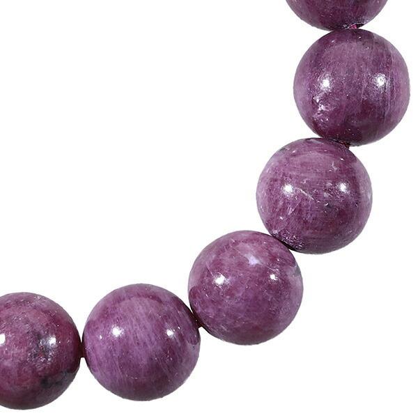 ルビー ブレスレット 12.8mm 18.5cm メンズL レディースLL サイズ