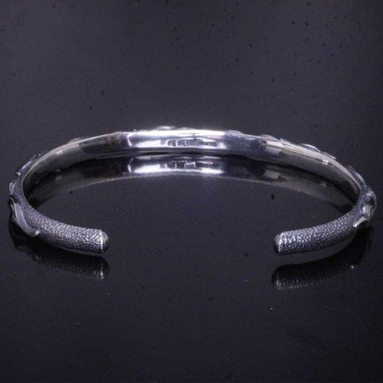 龍頭 火焔 バングル 燻し加工 メンズ シルバー シルバーバングル メンズバングル シルバー950 男性 彼氏 伝統技法 ギフト 人気 おしゃれ ブランド 爆買の画像