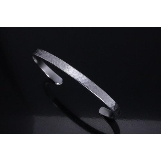 龍頭 岩石丸鎚目 バングル 5mm メンズ シルバー シルバーバングル メンズバングル シルバー950 男性 彼氏 伝統技法 ギフト 人気 おしゃれ ブランド 爆買の画像