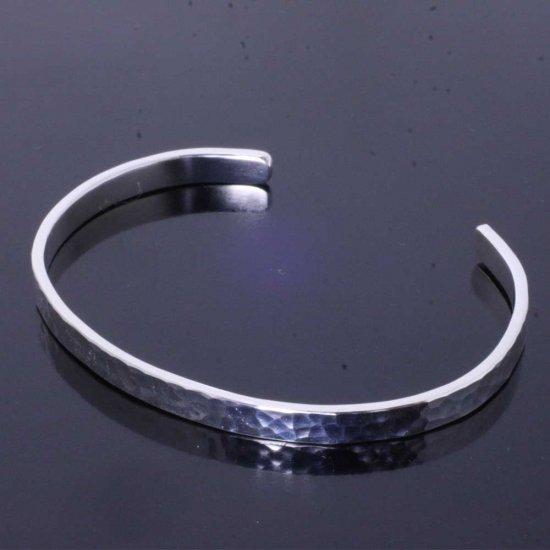 龍頭 丸鎚目 バングル 5mm メンズ シルバー シルバーバングル メンズバングル シルバー950 男性 彼氏 伝統技法 ギフト 人気 おしゃれ ブランド 爆買の画像