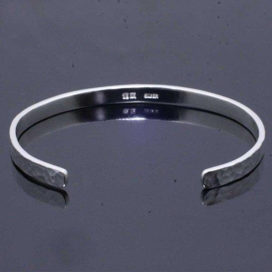 龍頭 丸鎚目 バングル 5mm メンズ シルバー シルバーバングル メンズバングル シルバー950 男性 彼氏 伝統技法 ギフト 人気 おしゃれ ブランド 爆買の画像