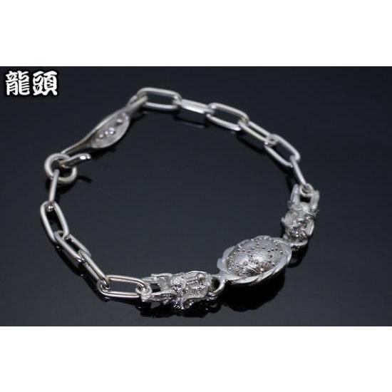 龍頭 霰亀甲×小龍 ブレスレット レディース シルバー シルバーブレスレット レディースブレスレット シルバー950 女性 彼女 伝統技法 ギフト 人気 爆買_1