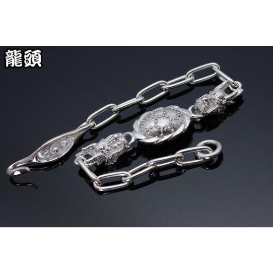 龍頭 霰亀甲×小龍 ブレスレット レディース シルバー シルバーブレスレット レディースブレスレット シルバー950 女性 彼女 伝統技法 ギフト 人気 爆買_3