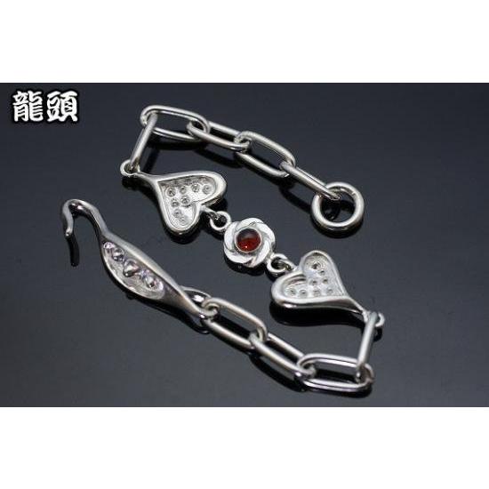 龍頭 小花×ハート ブレスレット 天然石 レディース シルバー シルバーブレスレット レディースブレスレット シルバー950 女性 彼女 伝統技法 ギフト 爆買_2