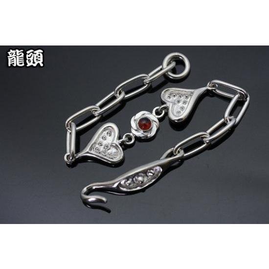 龍頭 小花×ハート ブレスレット 天然石 レディース シルバー シルバーブレスレット レディースブレスレット シルバー950 女性 彼女 伝統技法 ギフト 爆買_3