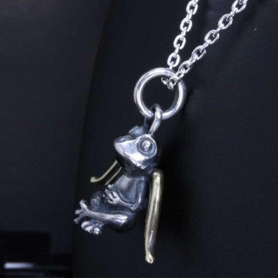龍頭 天使 蛙 ネックレス チェーン付き ペンダント メンズ シルバー シルバーネックレス メンズネックレス カエル 天使 エンジェル シルバー950 男性 |  | 03
