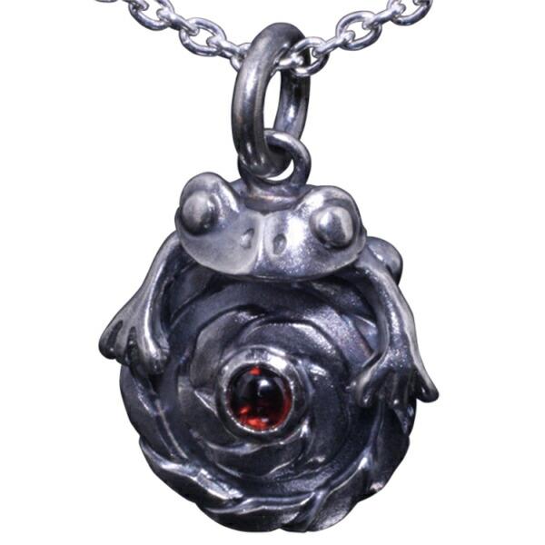 龍頭 蛙×ツイスト ネックレス チェーン付き ペンダント メンズ シルバー シルバーネックレス メンズネックレス カエル 天然石 シルバー950 男性 彼氏 | 