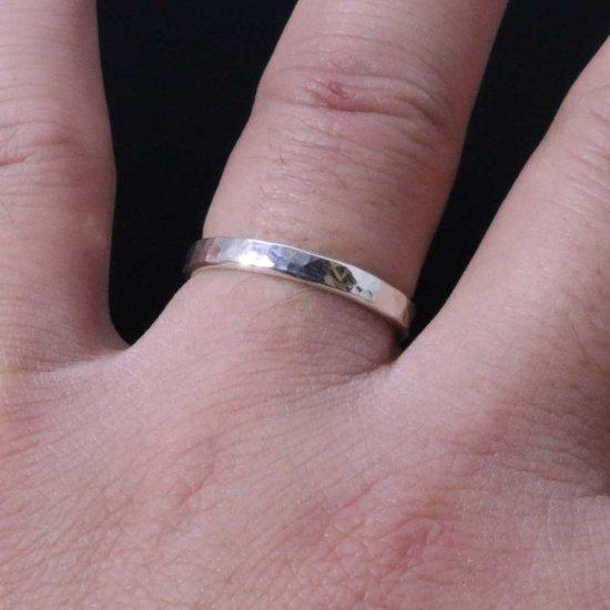 龍頭 丸鎚目 リング 幅3mm 1〜27号 指輪 メンズ シルバー シルバーリング メンズリング シルバー950 男性 彼氏 伝統技法 ギフト 人気 おしゃれ 爆買の画像