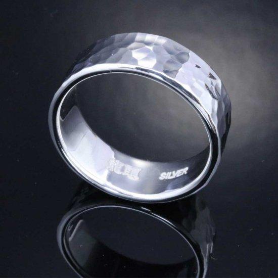 龍頭 丸鎚目 リング 幅8mm 4〜27号 指輪 メンズ シルバー シルバーリング メンズリング シルバー950 男性 彼氏 伝統技法 ギフト 人気 おしゃれ 爆買の画像