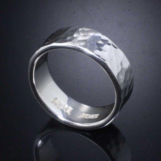 龍頭 丸鎚目 リング 幅8mm 4〜27号 指輪 メンズ シルバー シルバーリング メンズリング シルバー950 男性 彼氏 伝統技法 ギフト 人気 おしゃれ 爆買の画像