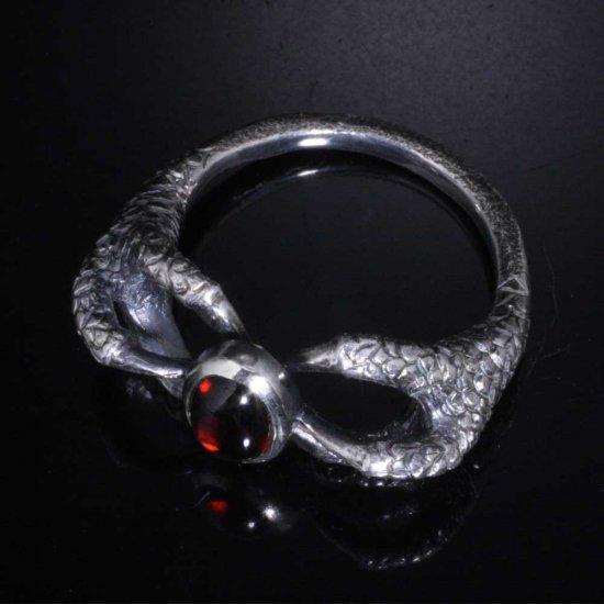 龍頭 龍手 リング 18〜28号 指輪 竜 ドラゴン 天然石 ガーネット ペリドット メンズ シルバー シルバーリング メンズリング シルバー950 男性 彼氏 |  | 04