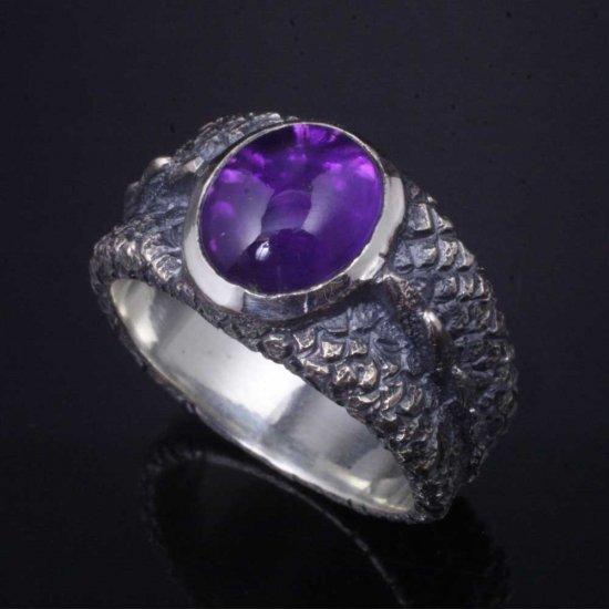 龍頭 龍鱗 リング アメシスト 15〜21号 指輪 竜 ドラゴン メンズ シルバー シルバーリング メンズリング シルバー950 男性 彼氏 伝統技法 ギフト 人気 |  | 02