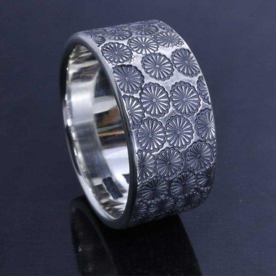 龍頭 乱菊 平打ち リング 参 幅10mm 14〜27号 指輪 花 メンズ シルバー シルバーリング メンズリング シルバー950 男性 彼氏 伝統技法 ギフト 人気 爆買_3