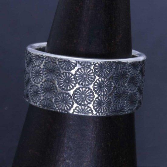 龍頭 乱菊 平打ち リング 参 幅10mm 14〜27号 指輪 花 メンズ シルバー シルバーリング メンズリング シルバー950 男性 彼氏 伝統技法 ギフト 人気 爆買_4