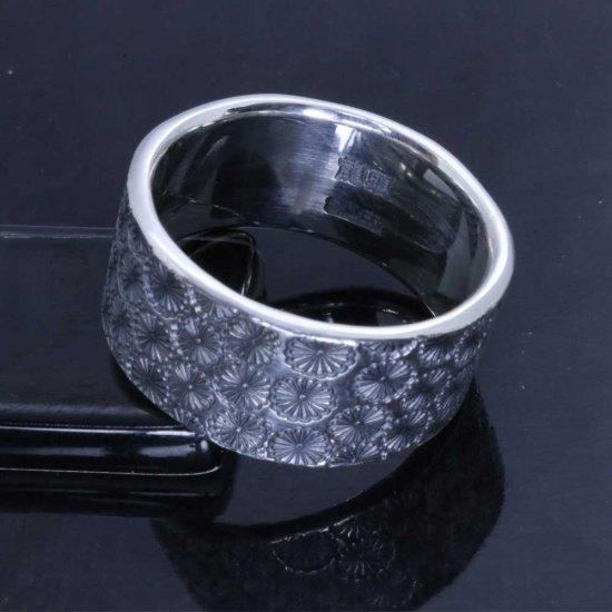 龍頭 乱菊 平打ち リング 参 幅10mm 14〜27号 指輪 花 メンズ シルバー シルバーリング メンズリング シルバー950 男性 彼氏 伝統技法 ギフト 人気 爆買_5