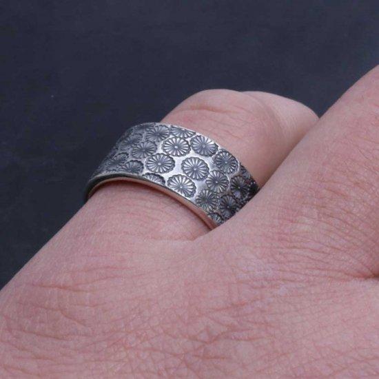 龍頭 乱菊 平打ち リング 参 幅10mm 14〜27号 指輪 花 メンズ シルバー シルバーリング メンズリング シルバー950 男性 彼氏 伝統技法 ギフト 人気 爆買_7