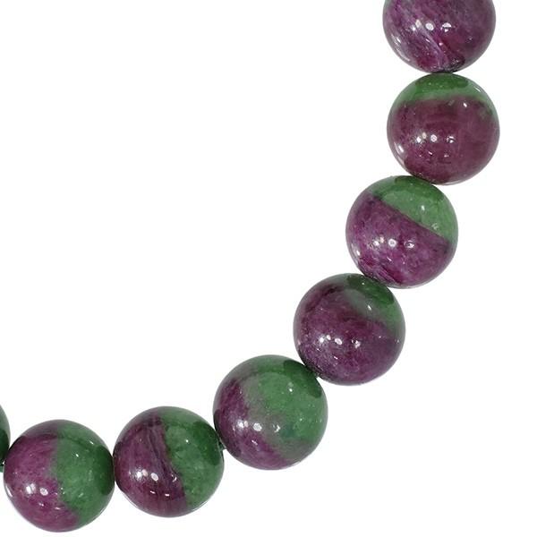 ルビーインゾイサイト ブレスレット 13mm 18.5cm メンズL レディースLL